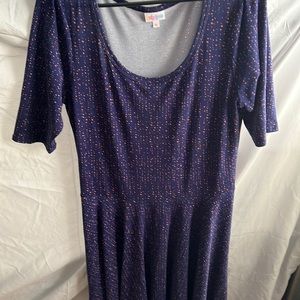 LuLaRue Nicole dress purple with stars
